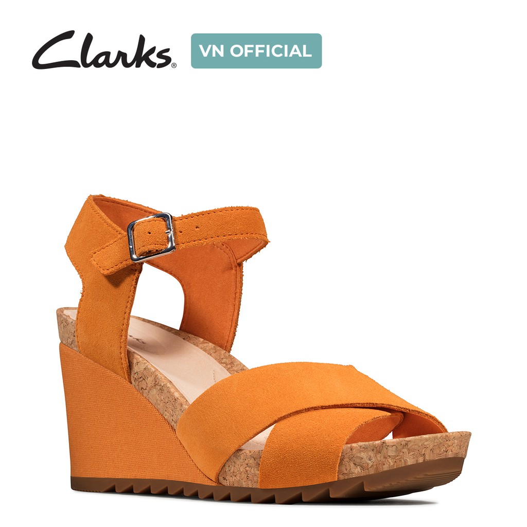 Dép xăng đan Da lộn Nữ Clarks Flex Sun