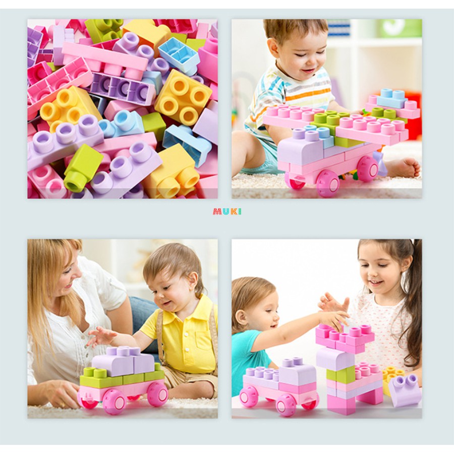 Đồ chơi lắp ghép Lego nhựa dẻo Woolly Trailer Bin