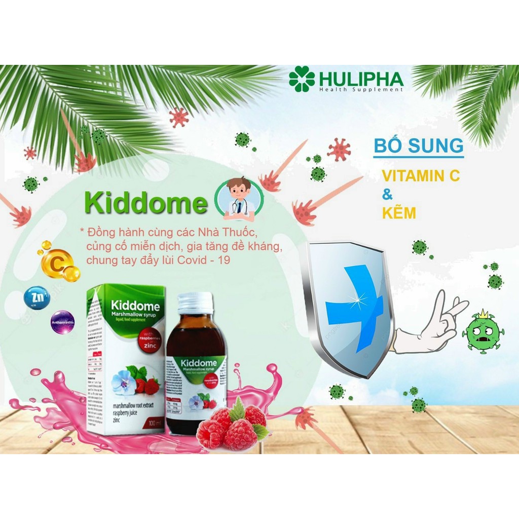 Siro tăng đề kháng KIDDOME cho bé hộp 100ml