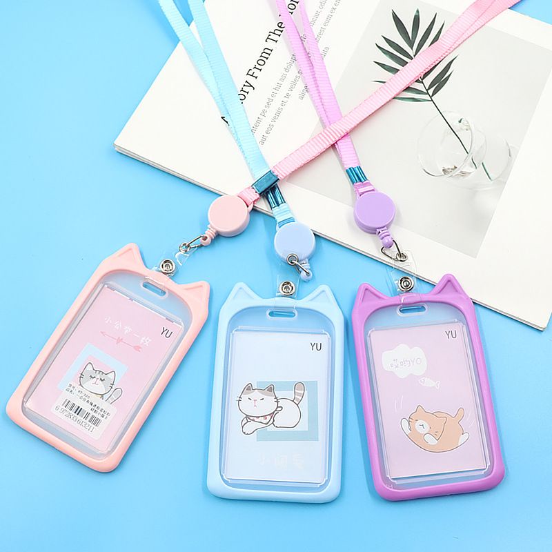 Thẻ Tên TAI THỎ DÂY RÚT Phù Hiệu See You Shop , Dây Đeo Thẻ Học Sinh, Sinh Viên, Nhân Viên Dễ Thương