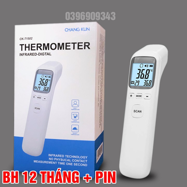 [ BH 12 tháng ] Nhiệt kế điện tử hồng ngoại đo trán Infrared CK-T1803, CKT1502 chính hãng