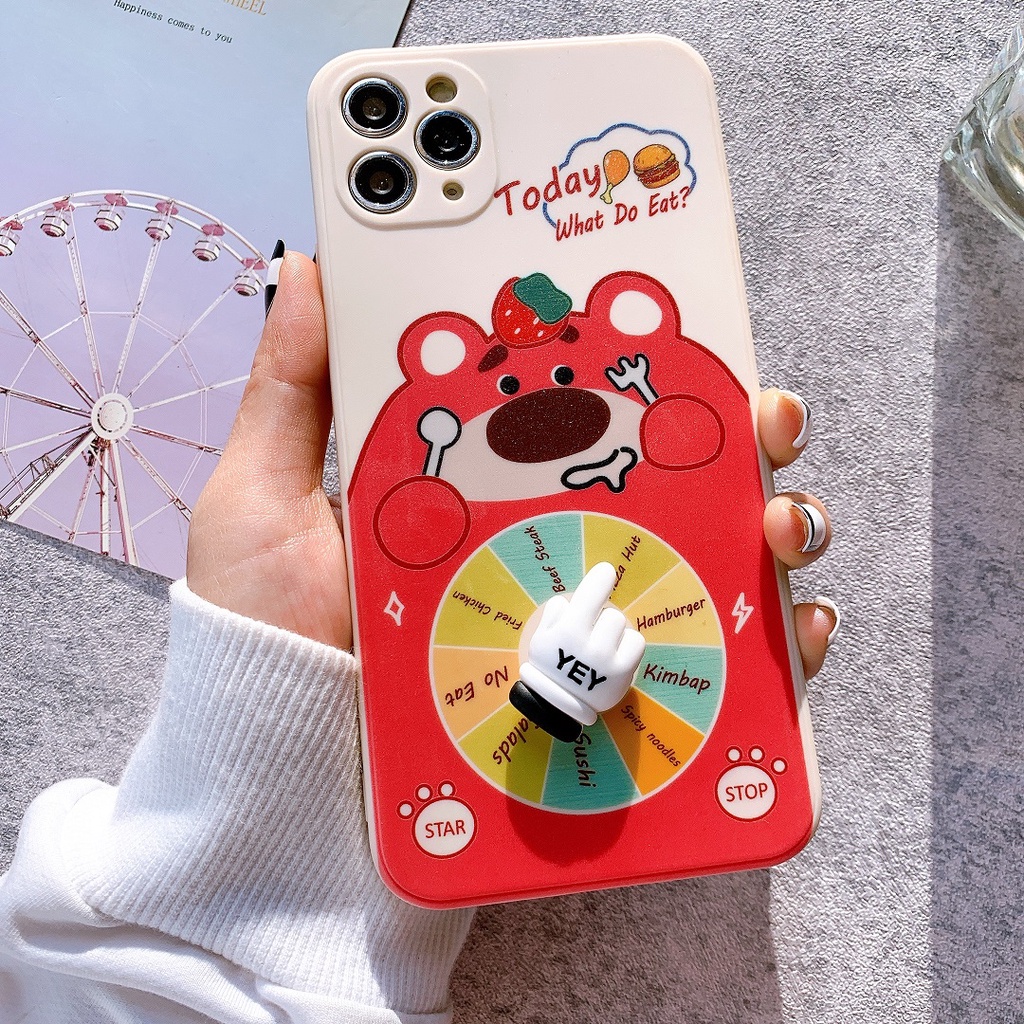 ỐP LƯNG KÈM PHỤ KIỆN NỔI XOAY 3D PHI HÀNH GIA x GẤU DÀNH CHO DÒNG MÁY VIVO/iphone/XIAOMI/SAMSUNG/OPPO