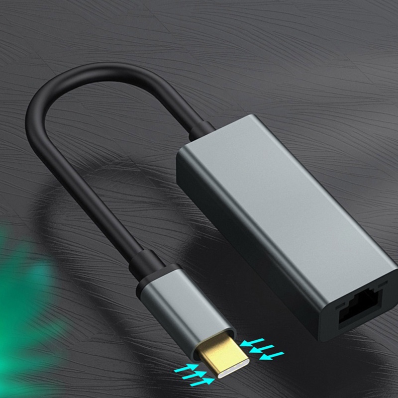 Đầu chuyển đổi USB Type C sang RJ45 Gigabit Ethernet LAN hỗ trợ 10/100/1000Mbps