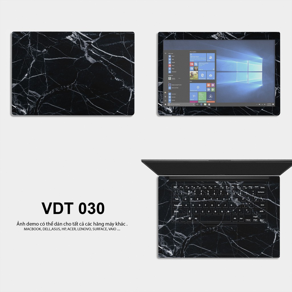 Bộ skin dán laptop mẫu Vân Đá Marble / Có mẫu decal dán cho tất cả các hãng máy tính