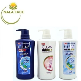 Dầu gội Clear ngăn ngừa gàu, giảm rụng tóc, mềm mượt  Thái Lan 390ml - 400ml