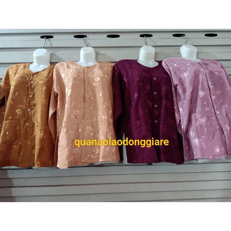 Áo lụa áo gấm bà ba có túi cho bà già