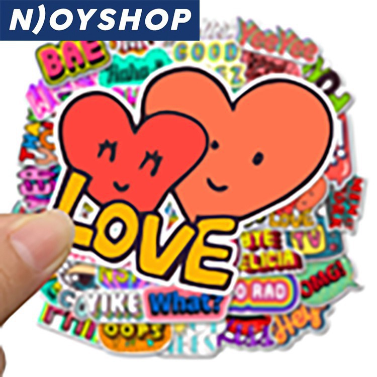 50 STICKER RETRO NEON CỔ ĐIỂN CHỐNG NƯỚC DÁN MŨ BẢO HIỂM, ĐIỆN THOẠI, XE ĐẠP, TRANG TRÍ SỔ, VALI, LAPTOP