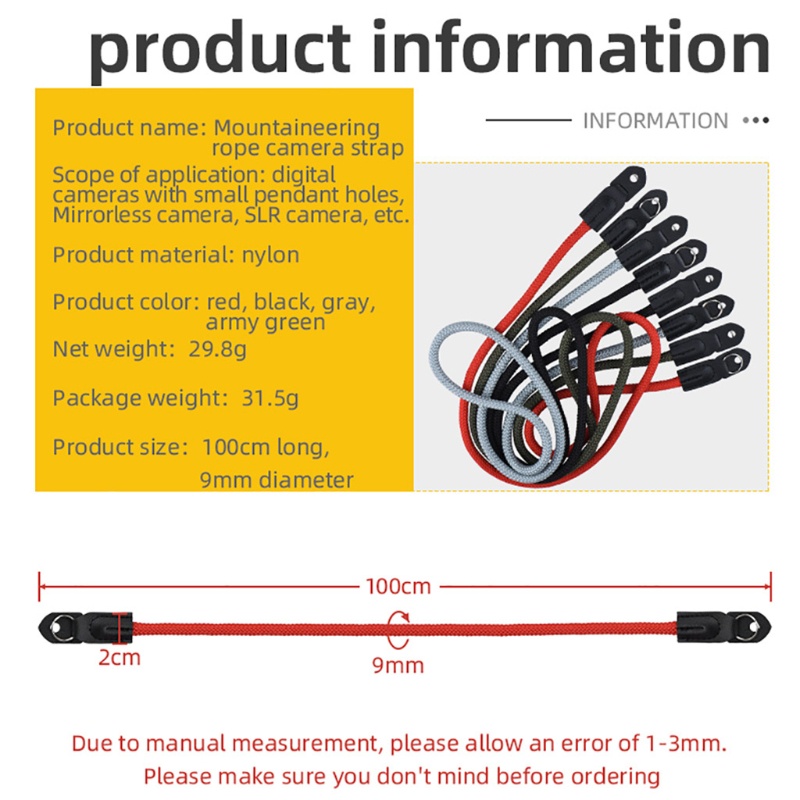Dây Nylon Leo Núi Đeo Vai Cho Máy Ảnh Olympus Pentax Micro Single and DSLR