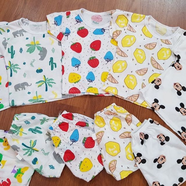 Sỉ Bộ quần áo cộc cotton Noubaby mỏng mát mặc hè cho bé từ 0-15 tháng (Nhiều mẫu)