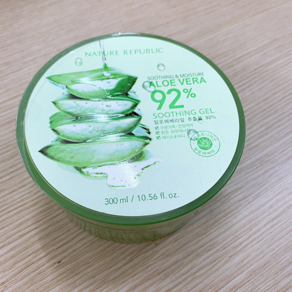 (Hàng Hàn Quốc) Gel dưỡng nha đam lô hội NATURE REPUBLIC Soothing &amp; Moisture Aloe Vera 92% Soothing Gel 300ml