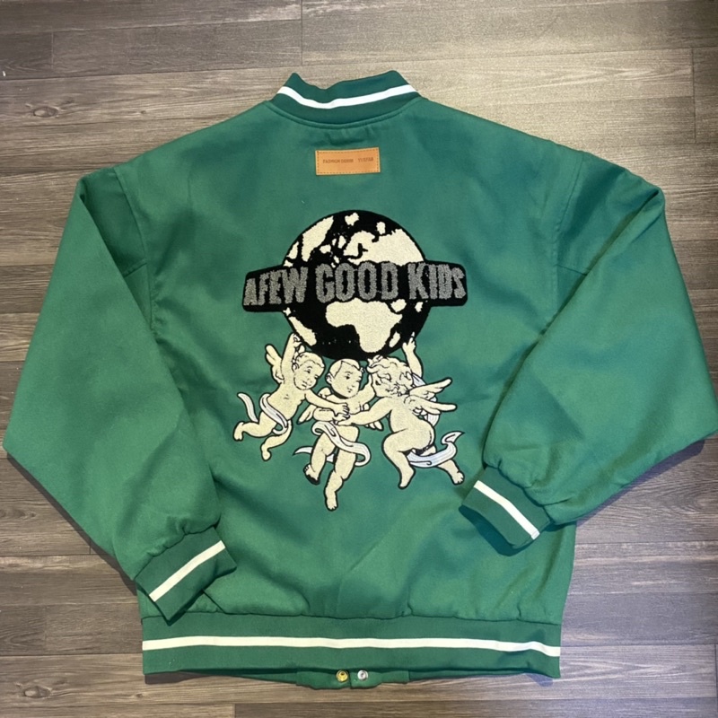 Áo Khoác a few good kids - Vasirty jaket dạ thêu dập 2 lớp nam nữ