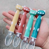 Thìa ăn dặm silicon cho bé hình gấu cute hàng cao cấp