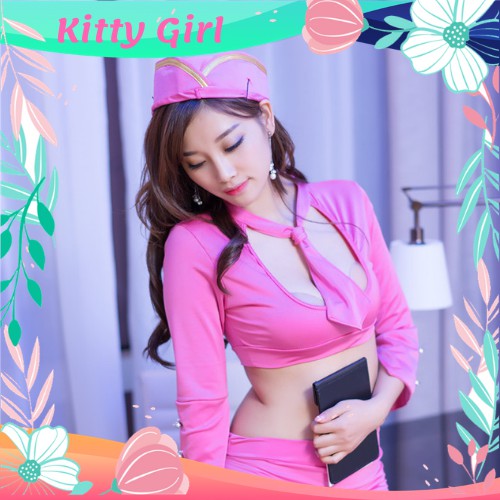 Bộ Đồ Cosplay Đồng Phục Tiếp Viên Hàng Không Sexy CO17 | BigBuy360 - bigbuy360.vn