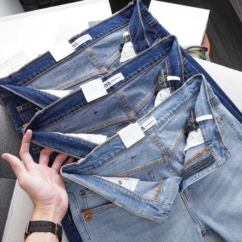 Quần Jean Nam VNXK cao cấp - ống ôm - 03 màu- Quần bò co giãn | BigBuy360 - bigbuy360.vn