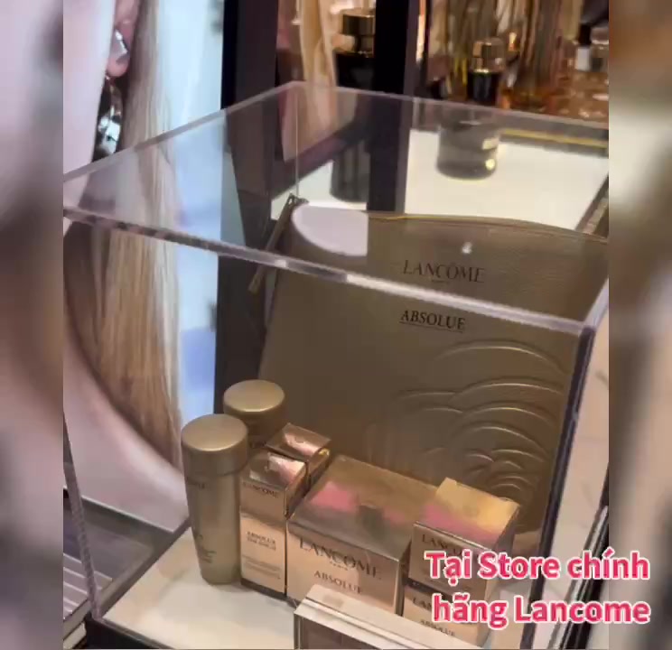 Túi ví gift hãng Lan.come vàng gold