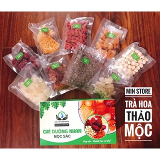 CHÈ DƯỠNG NHAN [LOẠI 1] - set 18-20 chén (Tuyết yến, Nấm tuyết, Bồ mễ, Nhựa đào, Hạt sen, Hạt chia, Táo đỏ, Long nhãn)