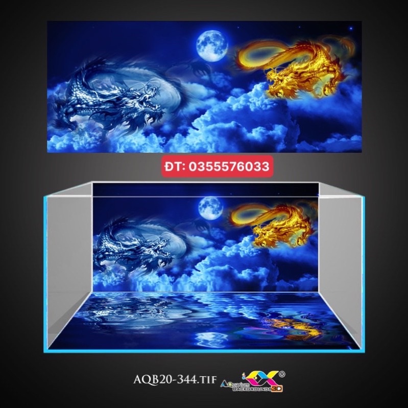 Tranh 3D dán hồ cá, siêu đẹp, siêu ấn tượng, tranh có keo sẵn trên bề mặt, có thể in theo kích thước yêu cầu