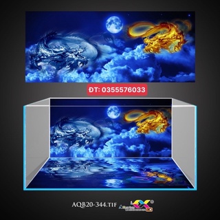 Tranh 3D cho bể cá cảnh siêu đẹp, siêu nét, có keo sẵn, nhiều kích thước