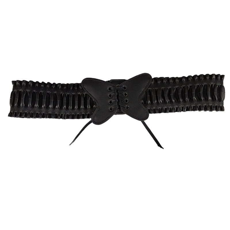 Thắt Lưng Da Co Giãn Định Hình Cơ Thể Màu Đen