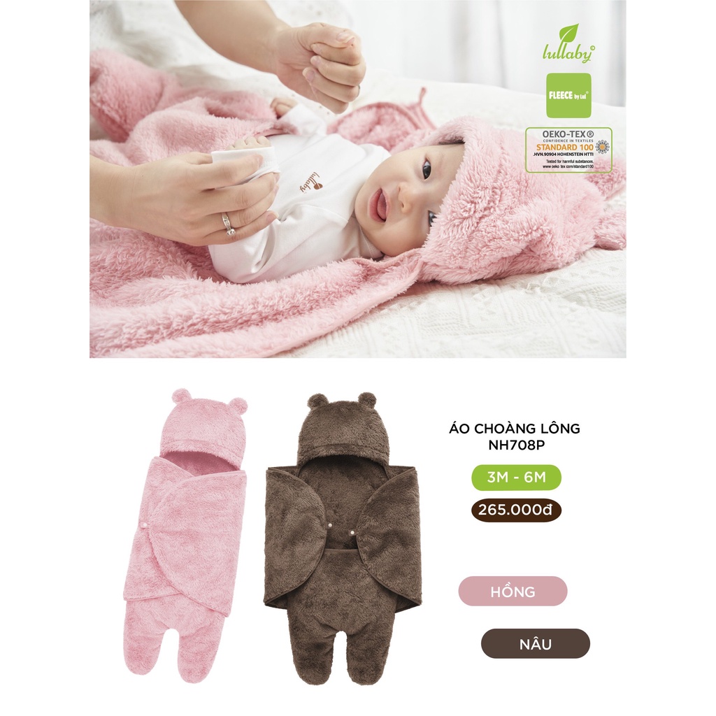 Áo choàng lông Lullaby cho bé sơ sinh NH514M