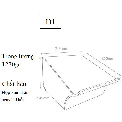 Đế nhôm tản nhiệt Laptop Stand cho notebook Macbook và các hãng khác Cross Line U4 | BigBuy360 - bigbuy360.vn