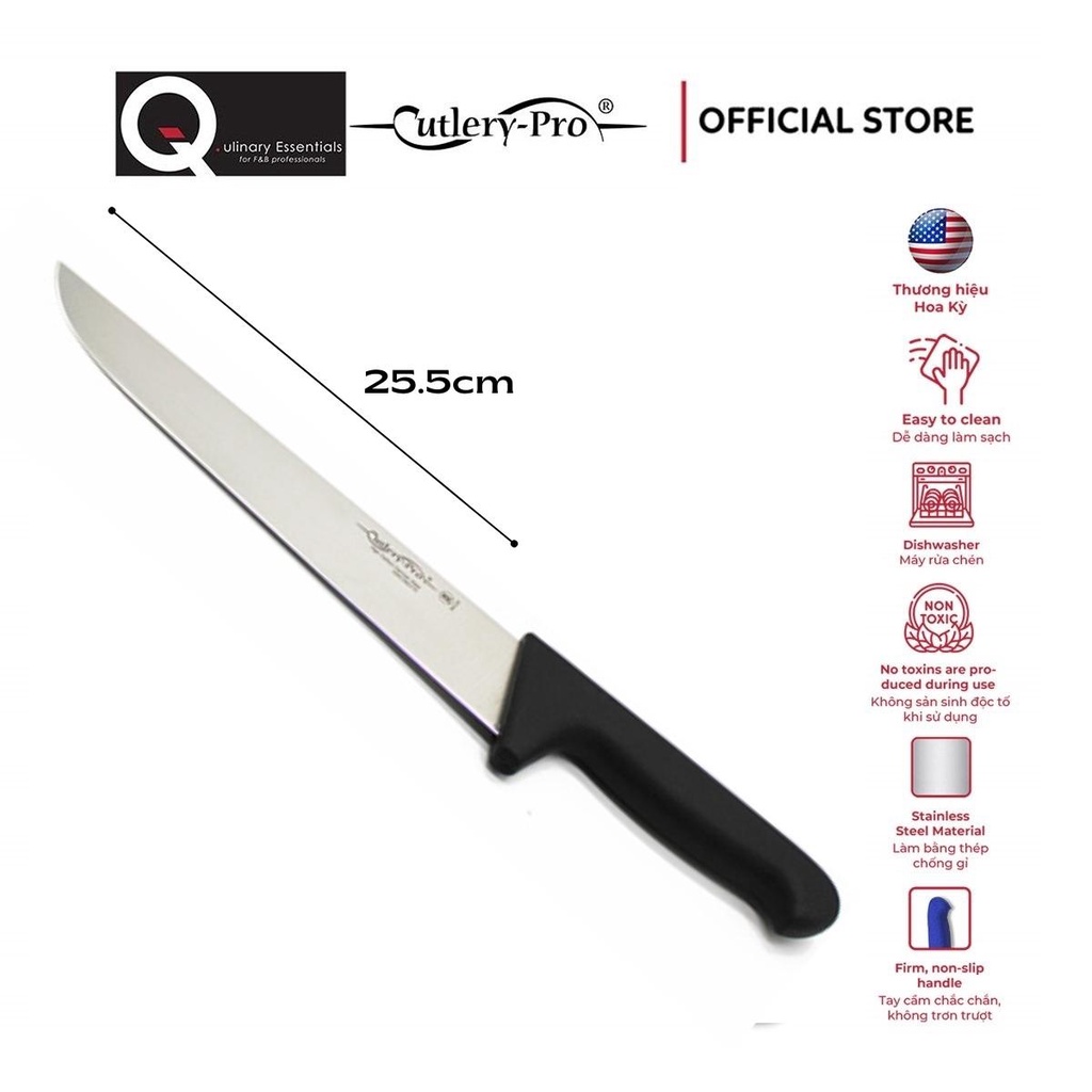 Dao Bếp Cutlery-Pro Cán Đen 255Mm