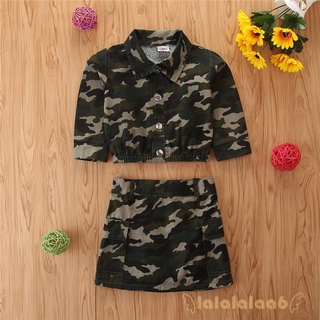 Bộ Áo Thun Dài Tay + Chân Váy Họa Tiết Rằn Ri Cho Bé Gái