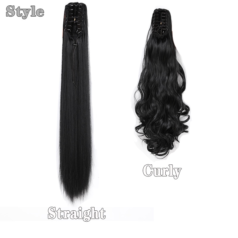 Phần Tóc Giả Làm Dày Tóc, Kiểu Tóc Đuôi Ngựa, Thẳng Dài, Thẳng