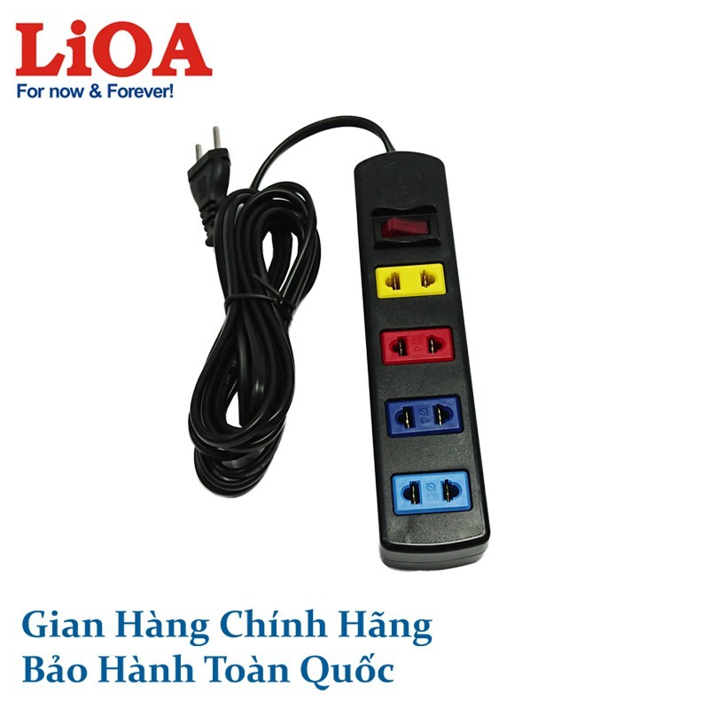 Ổ Cắm Kéo Dài Phổ Thông LiOA 4TS5-2 4 Ổ Cắm (5m)