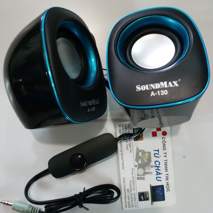 Loa máy tính SoundMax A130, chuẩn 2.0- Power 6W, Nguồn cấp USB