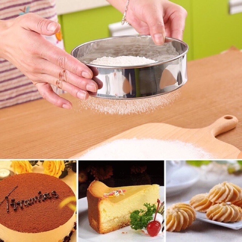 Rây bột tròn inox 15 cm
