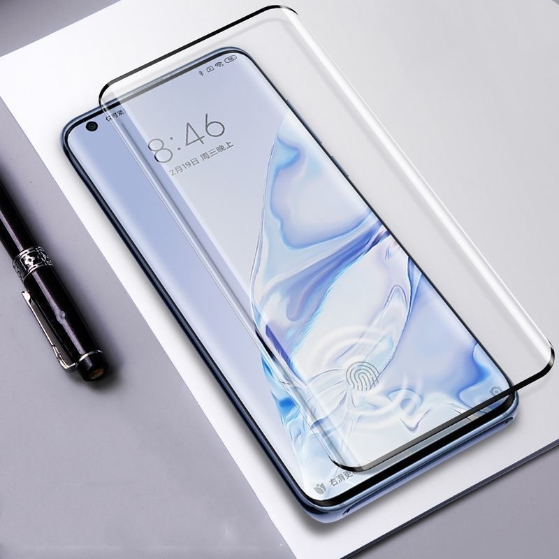 Kính Cường Lực Cong 3d Chống Trầy Chống Lưu Vân Tay Cho Xiaomi Mi 11