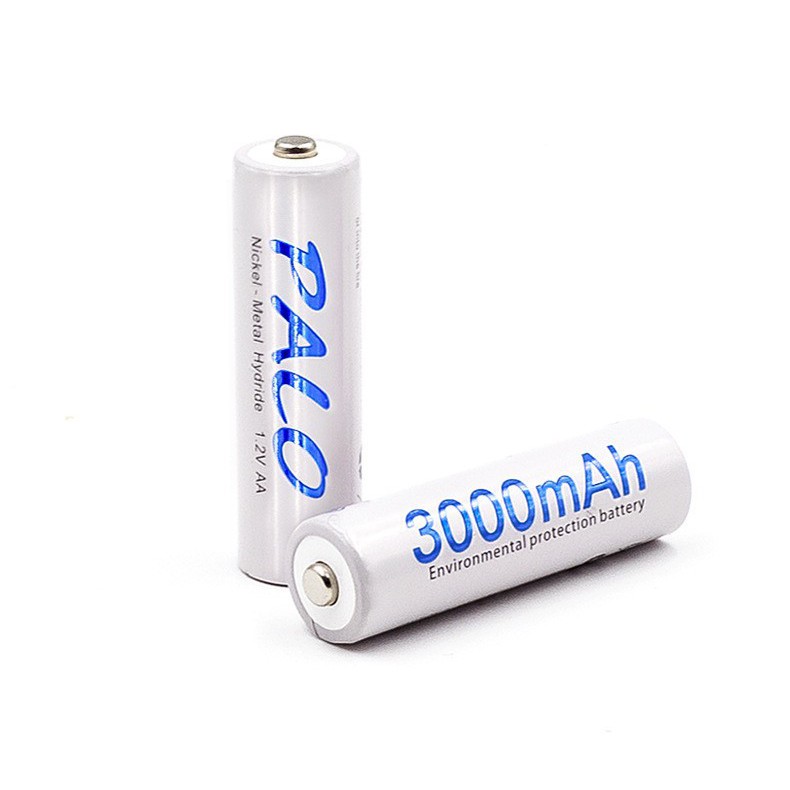 Vỉ 4 viiên pin tiểu sạc Palo AA Ni-MH 3000mAh cho máy ảnh, Ô tô điều khiển, Mic..