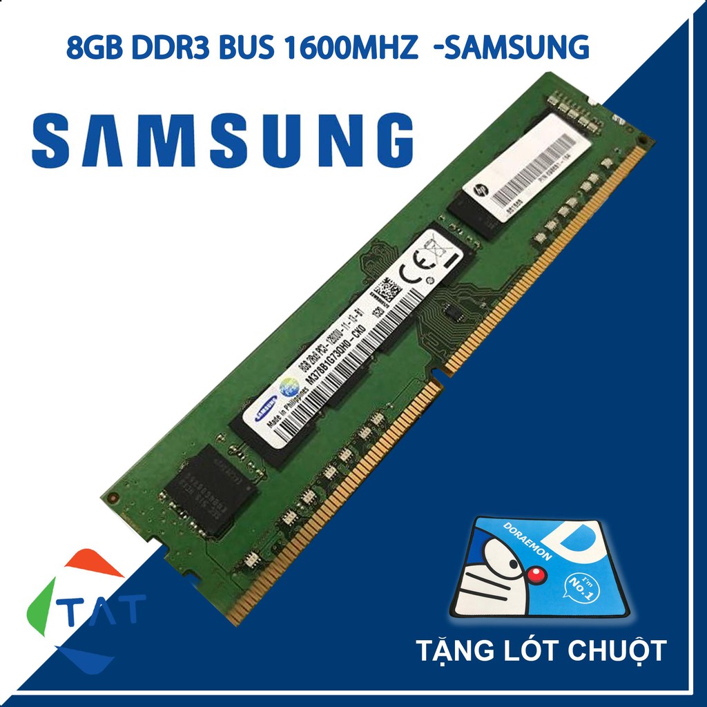 RAM PC Kingston 8GB DDR3 Bus 1600MHz PC3-12800 1.5V Udimm Dùng Cho Máy Tính Để Bàn Desktop Bảo Hành 36 tháng 1 đổi 1