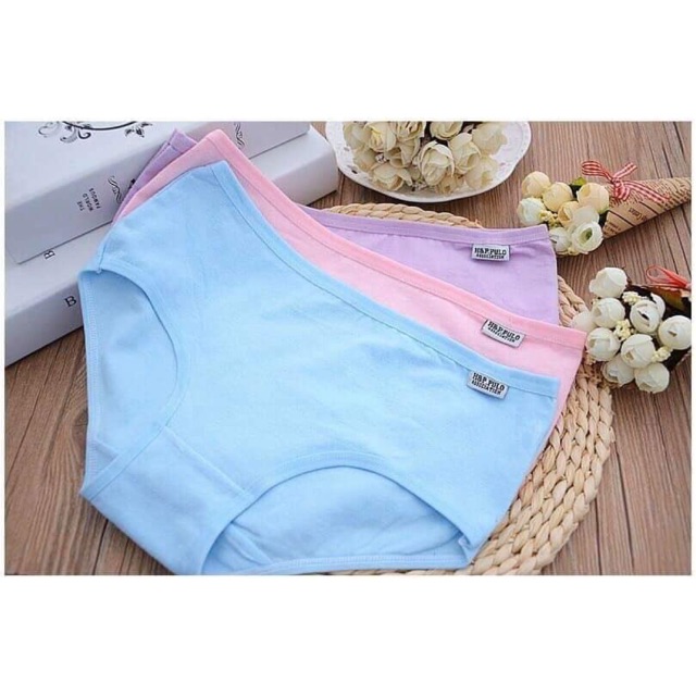 Quần lót Nữ cotton 100% thấm hút _ Quần lót Thái Trơn mịn Mát