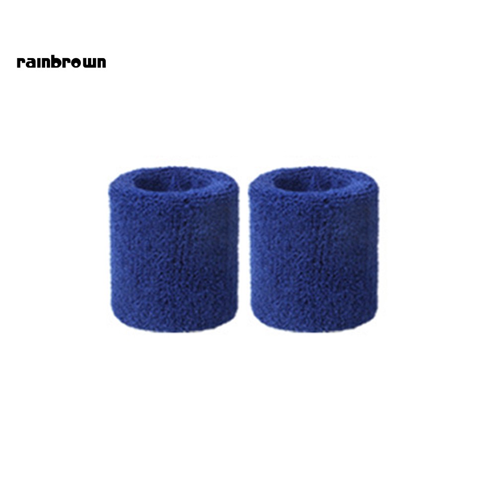 Set 2 băng cổ tay thấm hút mồ hôi chơi thể thao