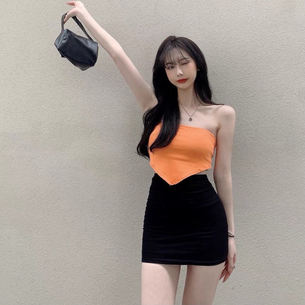 Chân Váy Chữ A Ngắn Ôm Body Thun Gân Dày Dặn, Váy Body Cạp Cao Tôn Dáng