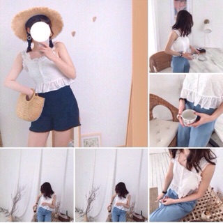 Áo xô đục lỗ nút ngọc