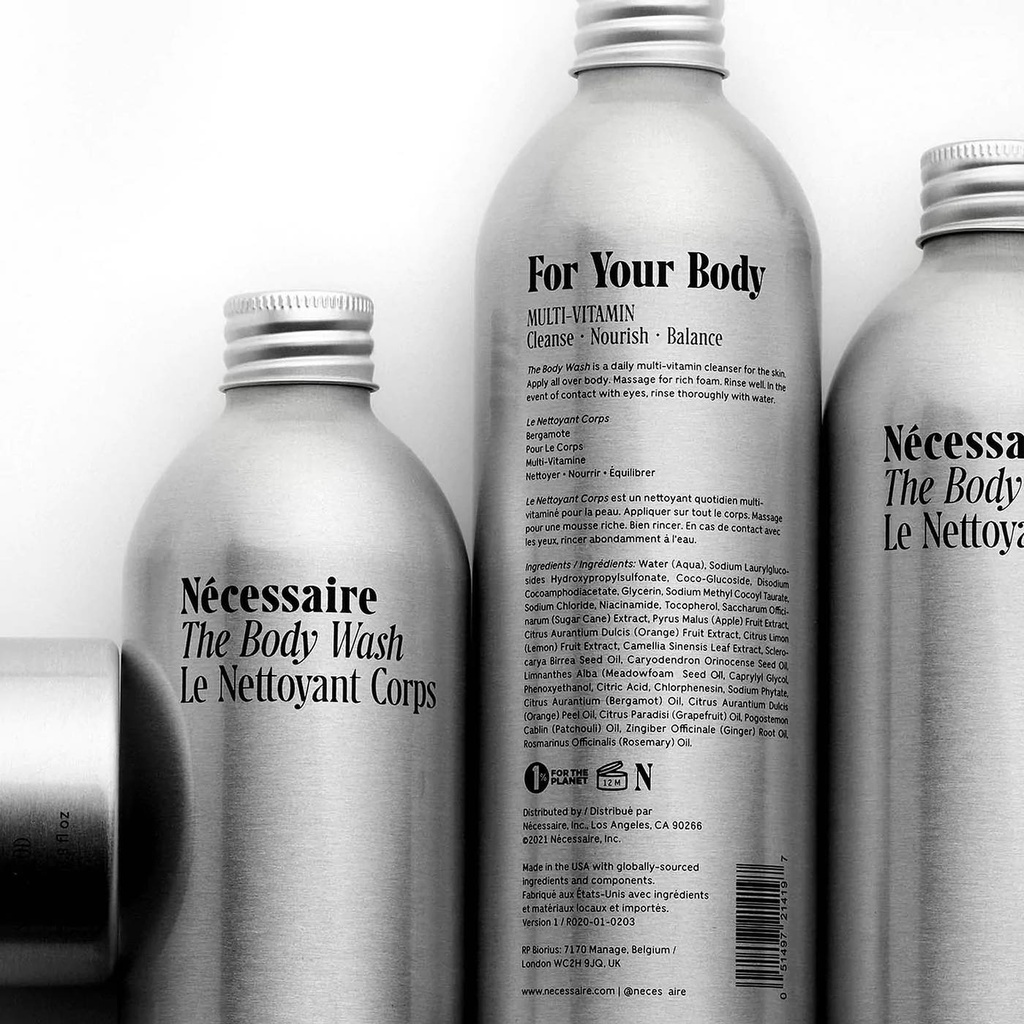 Sữa tắm Nécessaire With Niacinamide, Vitamins + Plant Surfactants