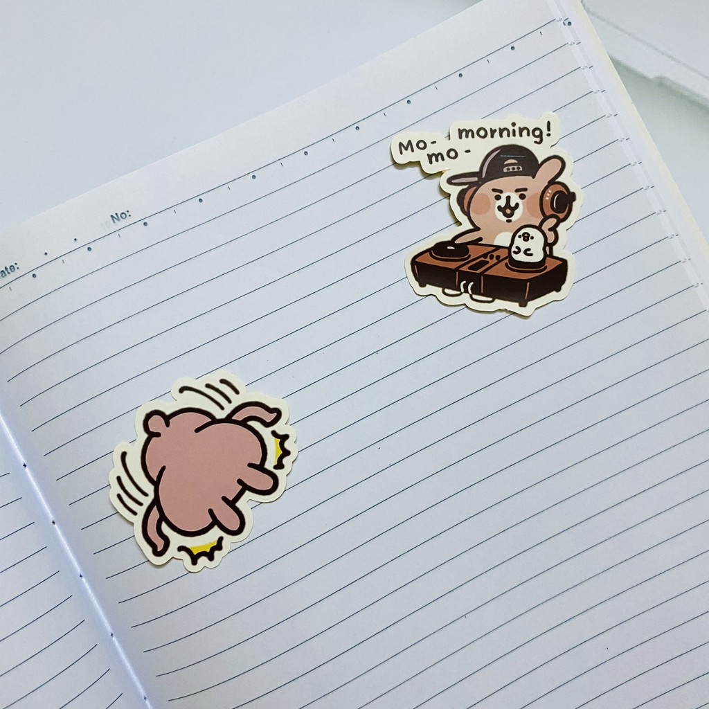 Sticker Kanahei’s Piske & Usagi Come to Life dán trang trí laptop, máy tính bỏ túi, vali, đt,...