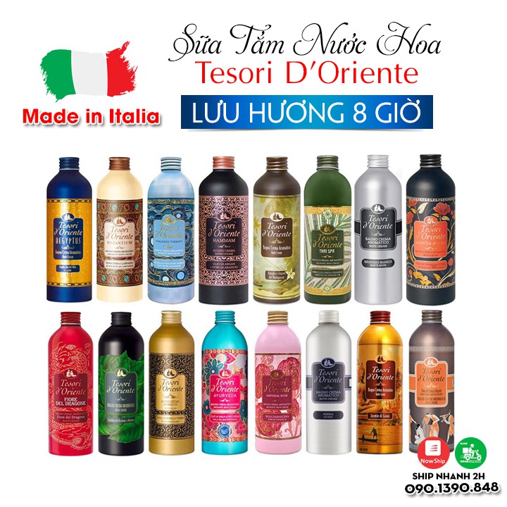 [Combo Cực Rẻ] Sữa Tắm Nước Hoa Tesori D’Oriente (Chai 500ml,Tuýp 250ml) – Cho Bạn Làn Da Quyến Rũ &amp; Mùi Hương Thơm Ngát