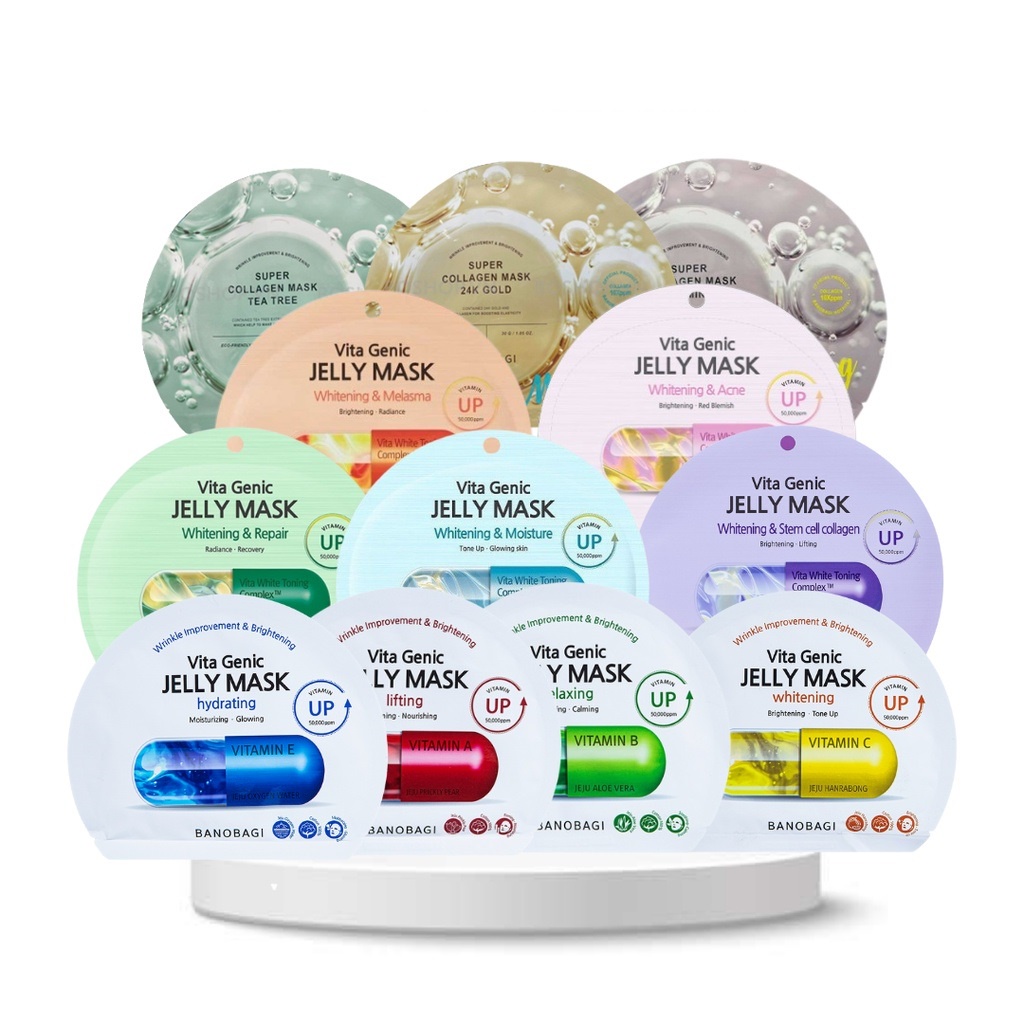 Nguyên hộp 10 Mặt Nạ Giấy BNBG Vita Genic Jelly Mask 30ml x10