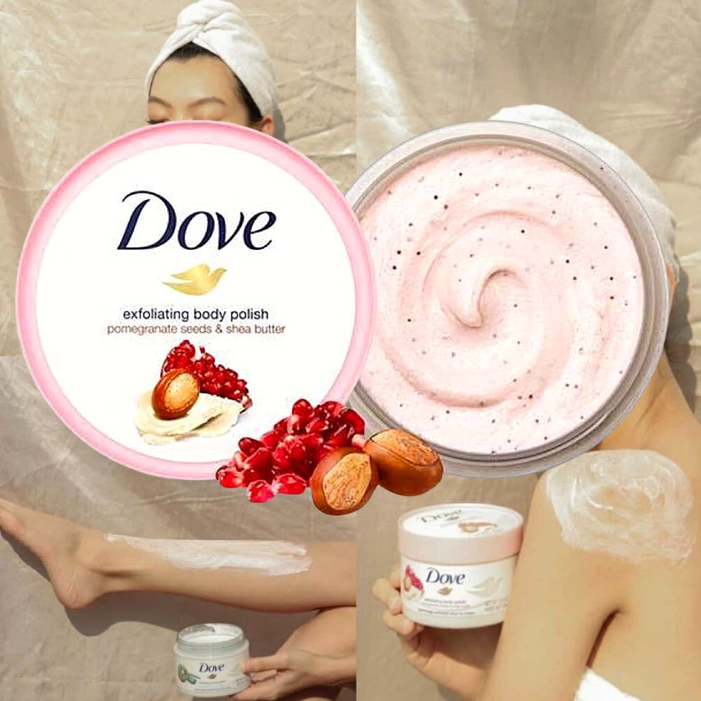 Tẩy Da Chết Toàn Thân Dove Exfoliating Body 225g , Giúp Da Mịn Màng Chiết Xuất Từ Thiên Nhiên.