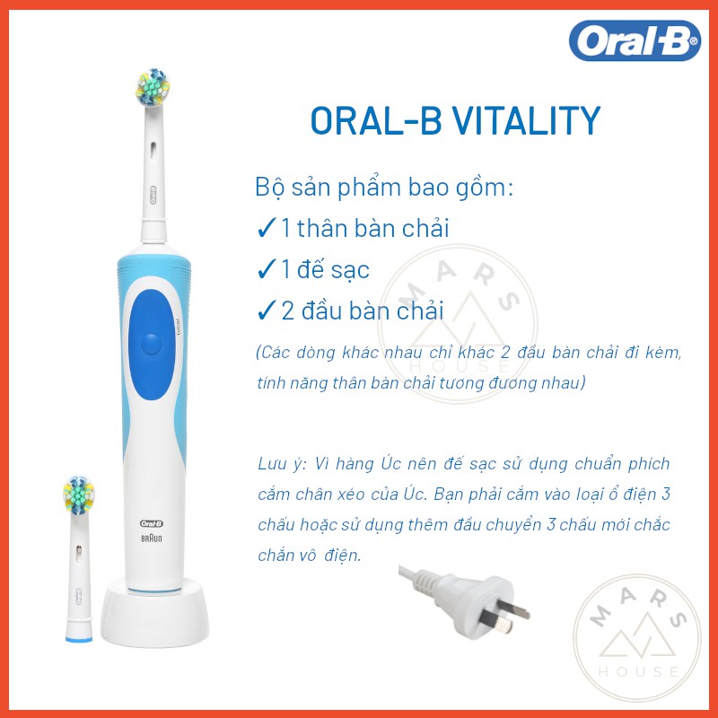 Bàn chải điện Oral-B Vitality chính hãng