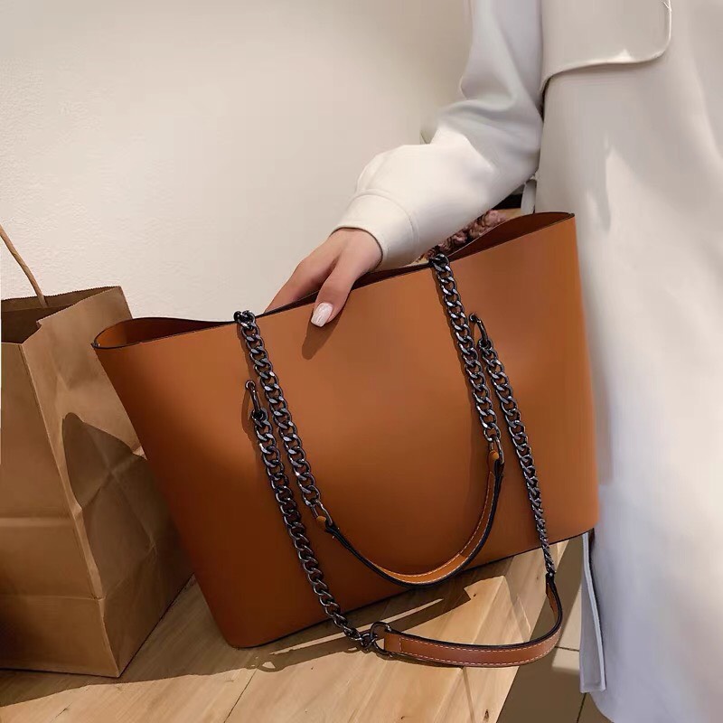 Túi xách tote da thời trang công sở, túi to đựng vừa laptop 14inch