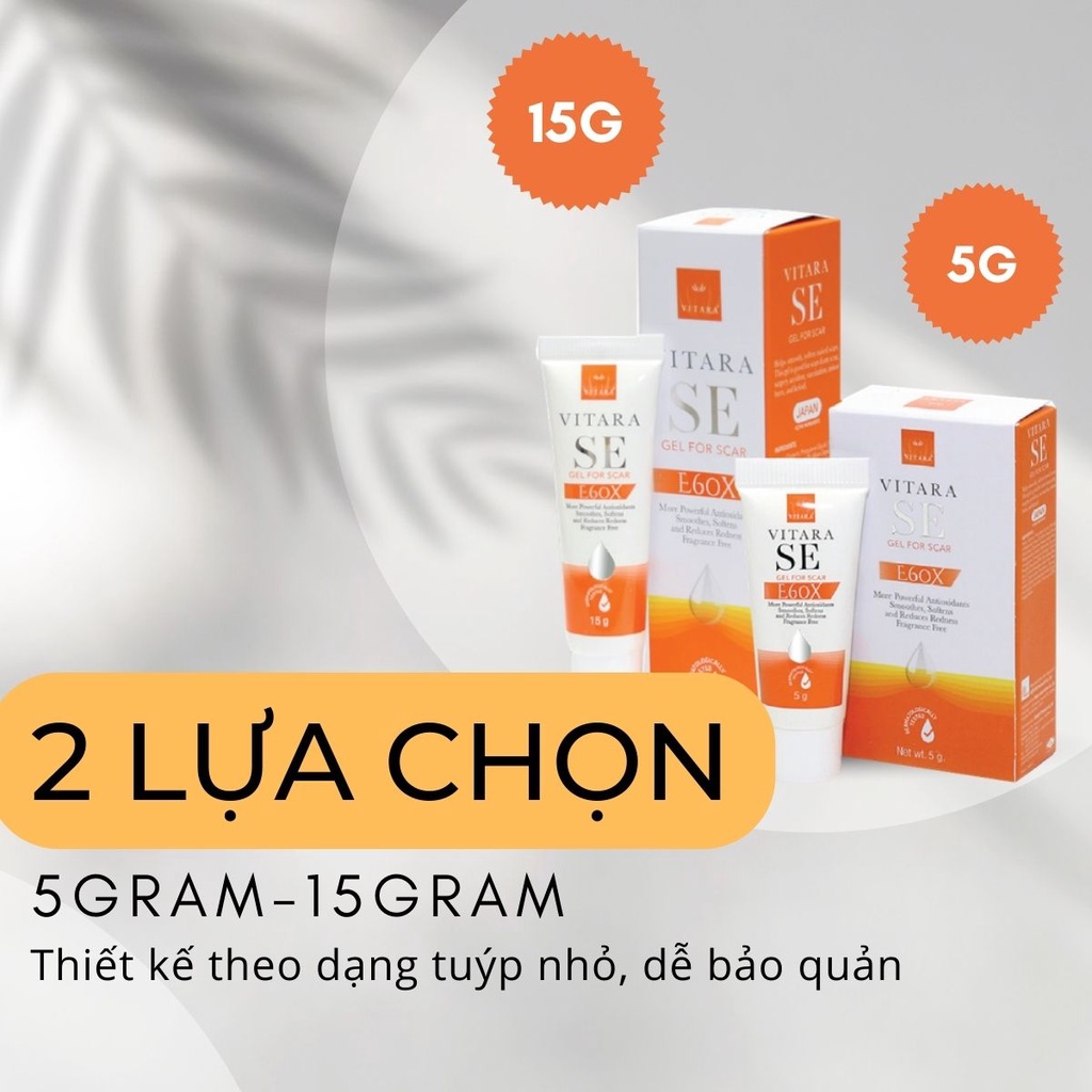 Gel thoa sẹo Vitara-SE bằng hệ thống 3 phân tử làm giảm hình thành sẹo mờ sẹo thâm sẹo mụn chính hãng thái lan