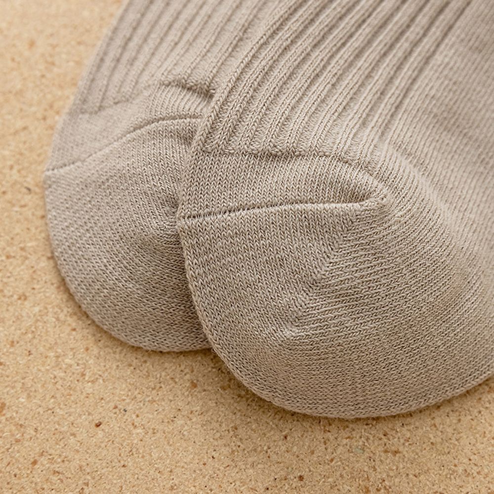 Vớ cotton cổ trung màu trơn thêu họa tiết retro phong cách Hàn Quốc cho nữ