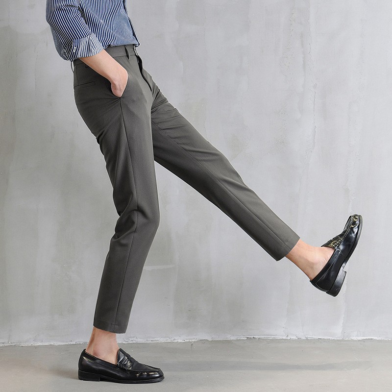 Quần Suit Hàn Quốc Quần Slack Căng Thường Seluar Quần Capri Thẳng Chinos Co giãn cho nam giới 28-34 | BigBuy360 - bigbuy360.vn