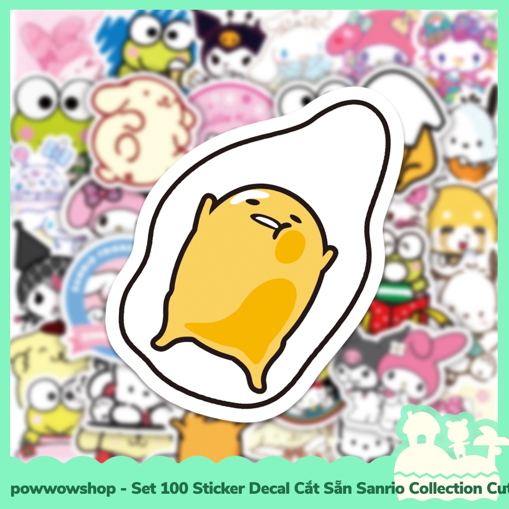 [Sẵn VN - Hỏa Tốc] Set 100 Sticker Mini Decal Dán Trang Trí Vật Dụng Mẫu Sanrio Family Collection Cute Days