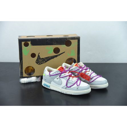 2022 Giày Thể Thao Off-White x NK Dunk Low "45 of 50" Màu Xám / Xám / Magenta